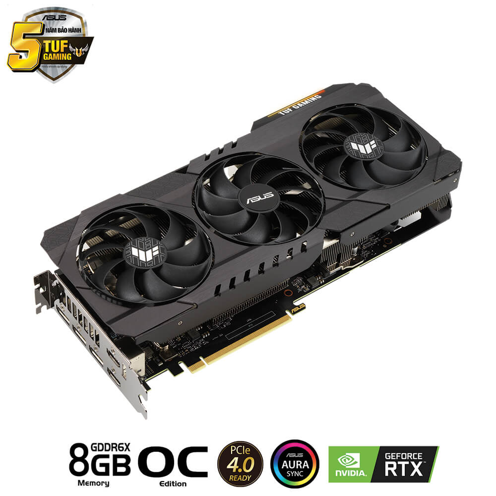 Asus TUF Gaming GeForce RTX™ 3070 Ti OC 8GB GDDR6X H5 Asus TUF Gaming GeForce RTX™ 3070Ti OC 8GB GDDR6X - Ảnh 5
