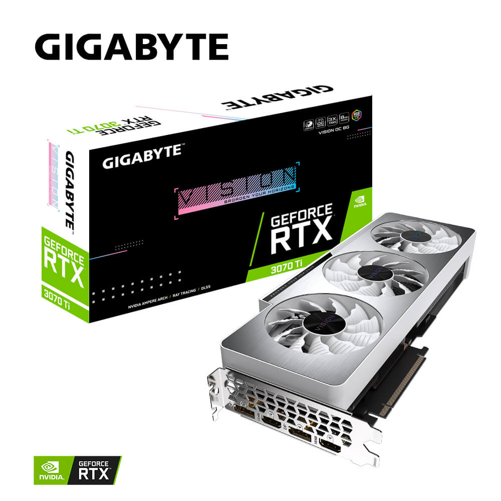 Gigabyte GeForce RTX™ 3070 Ti VISION OC 8GB GDDR6X H1 GIGABYTE GeForce RTX 3070Ti VISION OC 8G GDDR6X V2