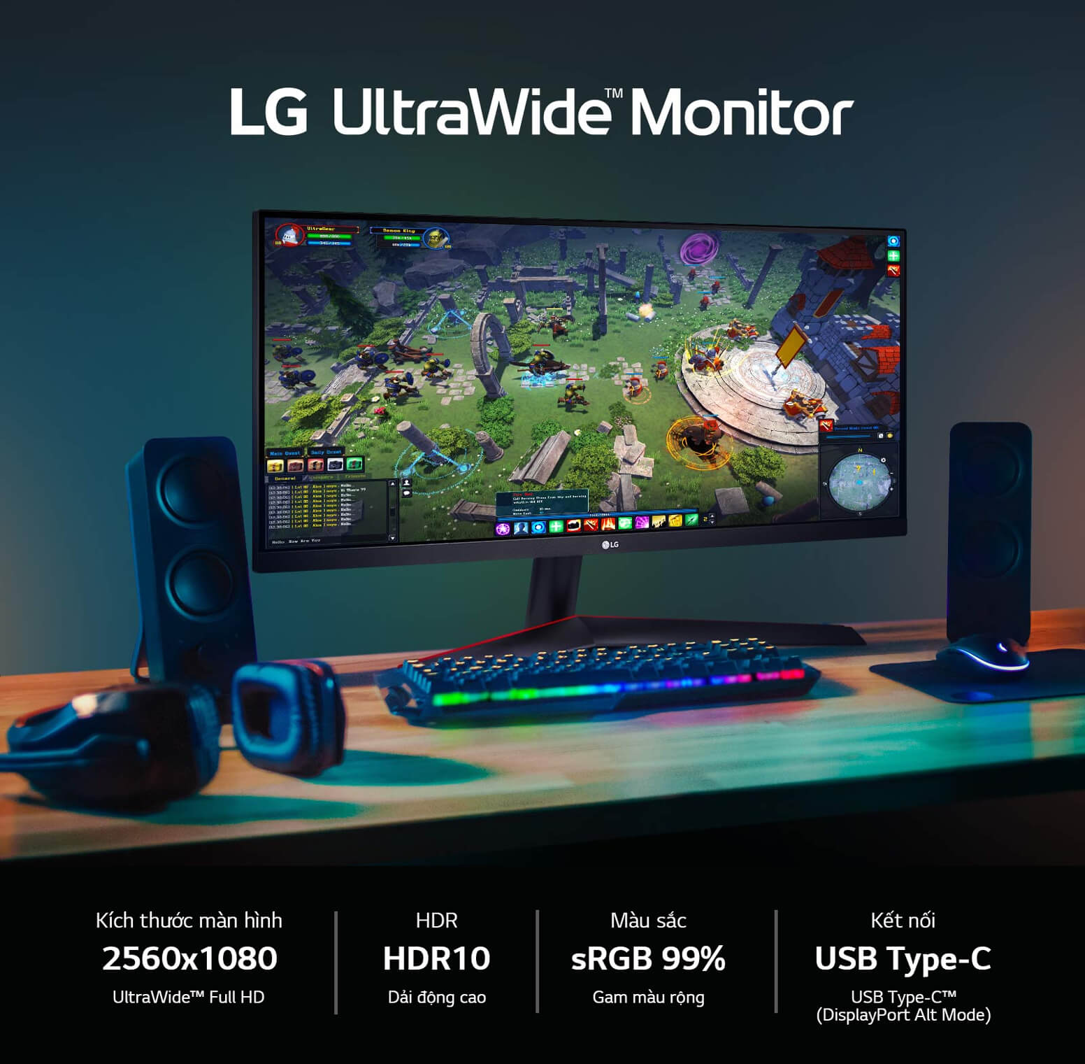 29wp60g 01 1 lg ultrawide monitor LG 29WP60G-B - 29 inch FHD IPS / AMD FreeSync™ / HDR10 / 99% sRGB / USB Type-C™