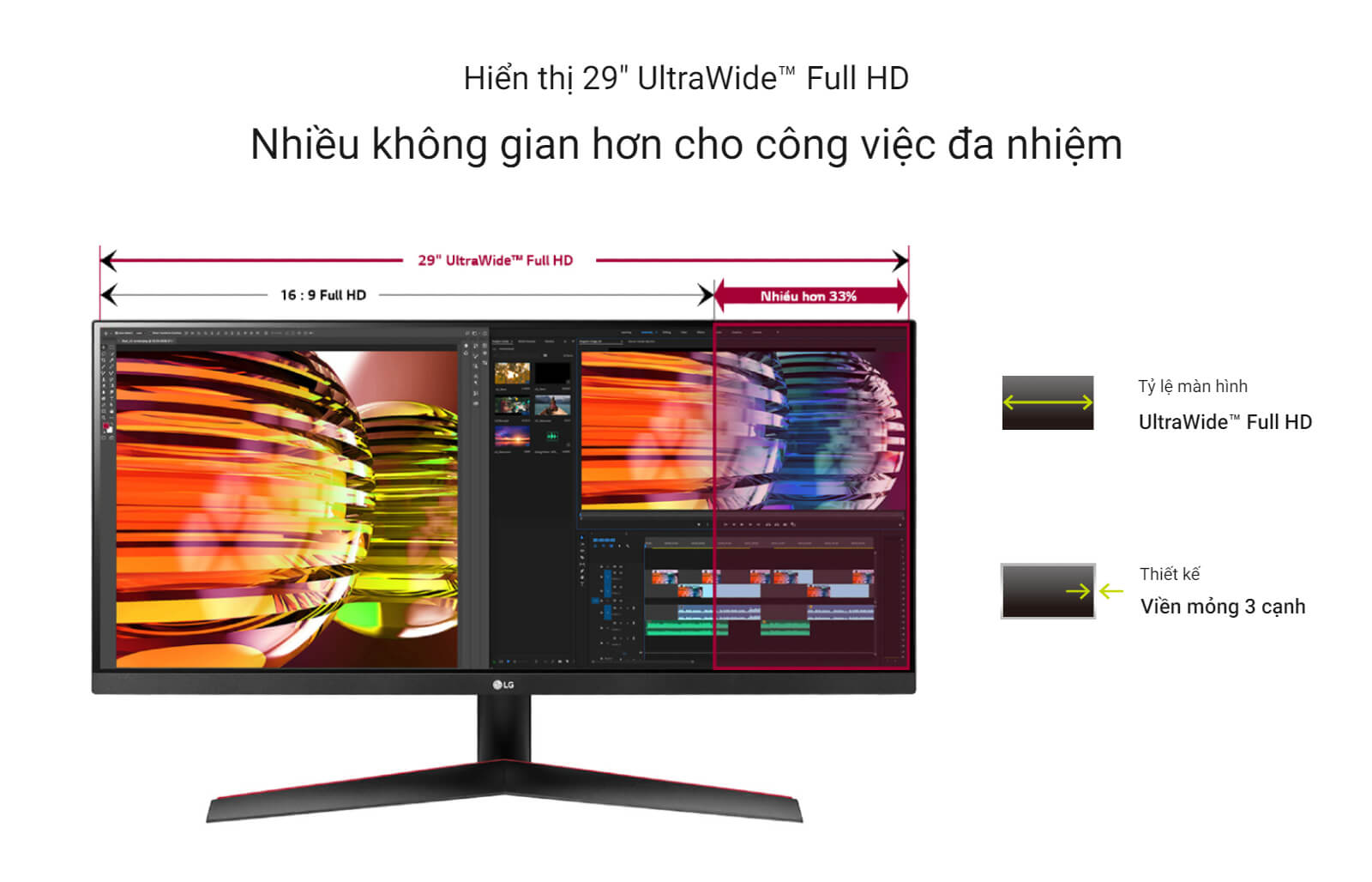 29wp60g 02 29 ultrawide full hd LG 29WP60G-B - 29 inch FHD IPS / AMD FreeSync™ / HDR10 / 99% sRGB / USB Type-C™