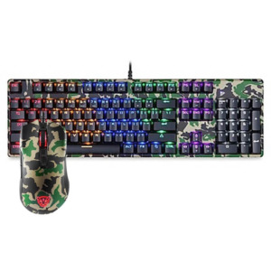 Motospeed GS700 Rainbow - Gaming Keyboard & Mouse Combo (Camo Green)