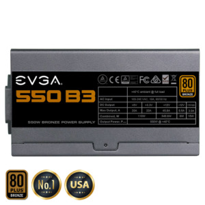 EVGA 550 B3 - 80+ BRONZE 550W - Fully Modular