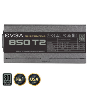 EVGA SuperNOVA 850 T2 - 80+ TITANIUM 850W - Fully Modular
