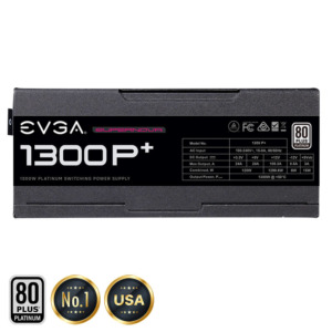 EVGA SuperNOVA 1300P 80 PLATINUM 1300W Fully Modular H4 EVGA SuperNOVA 1300 P+ - 80+ PLATINUM 1300W - Fully Modular