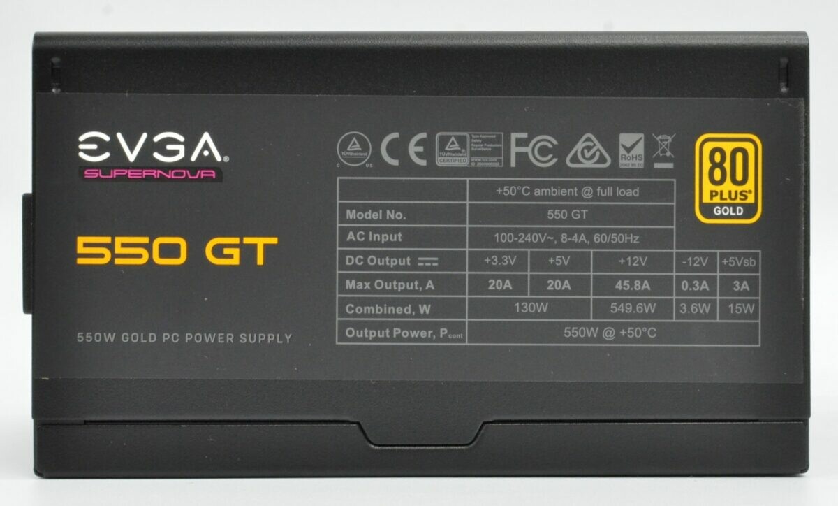 EVGA SuperNOVA 550 GT - 80+ GOLD 550W - Fully Modular