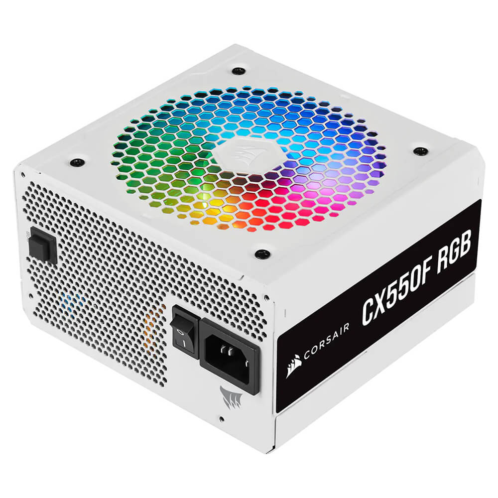Corsair CX Series™ CX550F RGB White H03 Corsair CX Series CX550F RGB White - 550 Watt 80 Plus Bronze Certified Fully Modular RGB White PSU - Ảnh 3