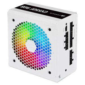 Corsair CX Series™ CX550F RGB White H05 Corsair CX Series CX550F RGB White - 550 Watt 80 Plus Bronze Certified Fully Modular RGB White PSU