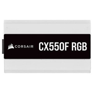 Corsair CX Series™ CX550F RGB White H07 Corsair CX Series CX550F RGB White - 550 Watt 80 Plus Bronze Certified Fully Modular RGB White PSU