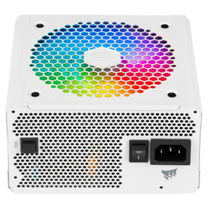 Corsair CX Series™ CX550F RGB White H10 Corsair CX Series CX550F RGB White - 550 Watt 80 Plus Bronze Certified Fully Modular RGB White PSU