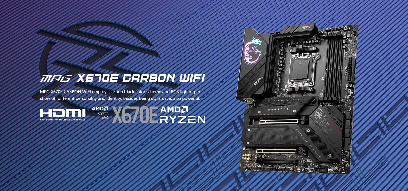 MSI MPG X670E CARBON WIFI - Socket AM5