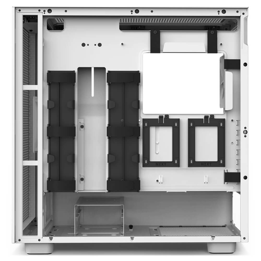 NZXT H7 Flow Matte White H6 NZXT H7 Flow - White - Mid-Tower Airflow Case - Ảnh 6