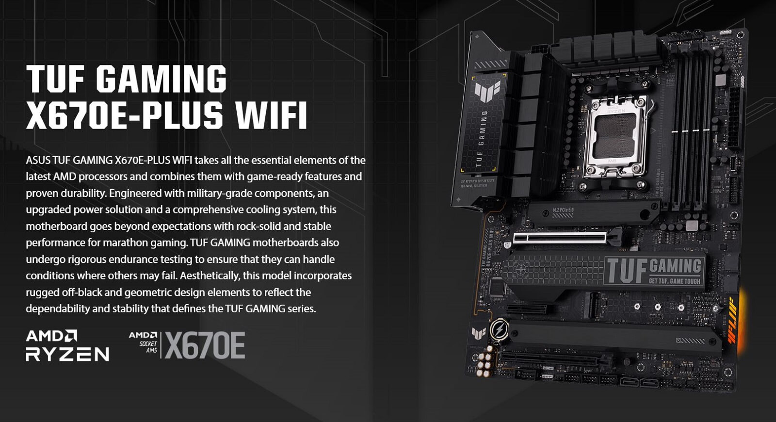 Asus TUF Gaming X670E-Plus WiFi - Socket AM5