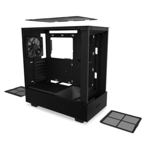 NZXT H5 Flow Matte Black H02 NZXT H5 Flow - Black - Compact Mid-tower Airflow Case