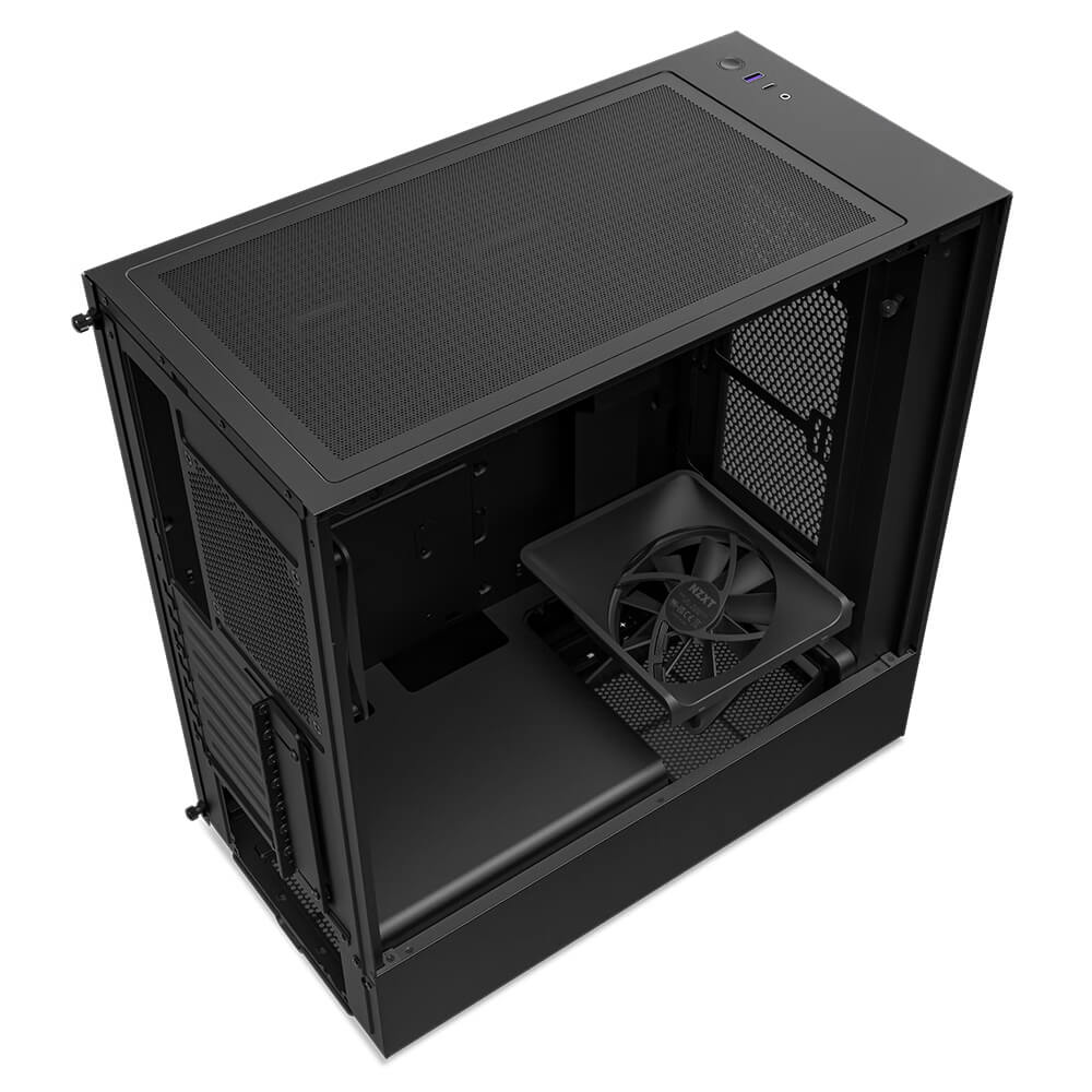 NZXT H5 Flow Matte Black H05 NZXT H5 Flow - Black - Compact Mid-tower Airflow Case - Ảnh 5