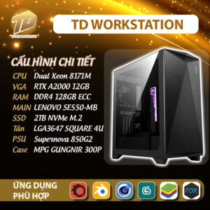 TD Workstation 2025 (Xeon Platinum 8171M, SE550-MB, Ram 128GB, RTX A2000 12GB, SSD 2TB)