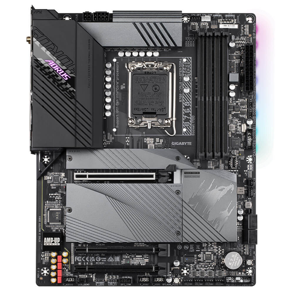 Gigabyte B760 AORUS MASTER DDR4 H2 Gigabyte B760 AORUS MASTER DDR4 (rev. 1.0) - Socket 1700 - Ảnh 2