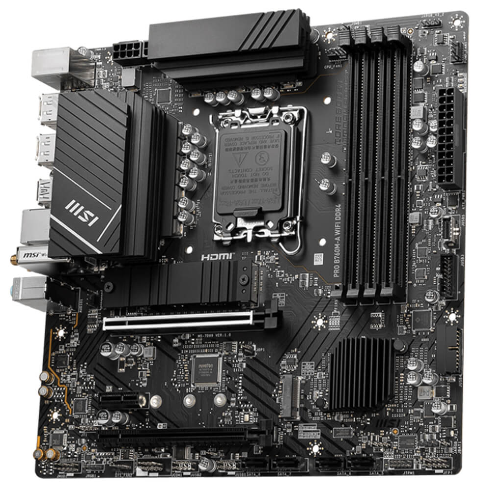 MSI PRO B760M A WIFI DDR4 H3 MSI PRO B760M-A WIFI DDR4 - Socket 1700 - Ảnh 3