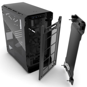 Phanteks ENTHOO EVOLV mATX Tempered Glass Satin Black - Micro Tower Chassis