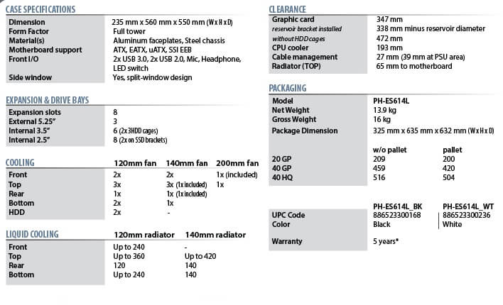 Phanteks Enthoo Luxe Satin Black - Full Tower Chassis
