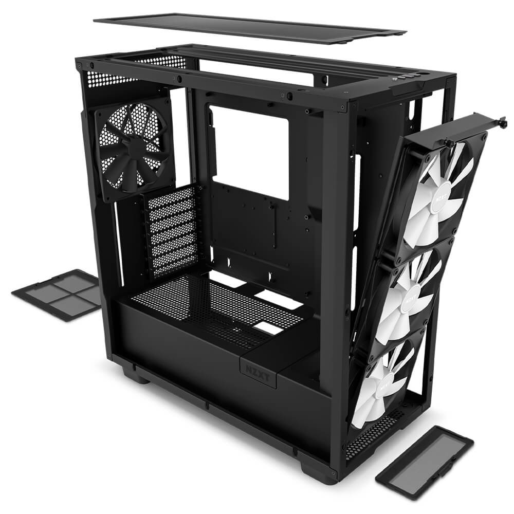 NZXT H7 Elite Black H05 NZXT H7 ELITE RGB - Mid Tower Case (ALL BLACK) - Ảnh 5