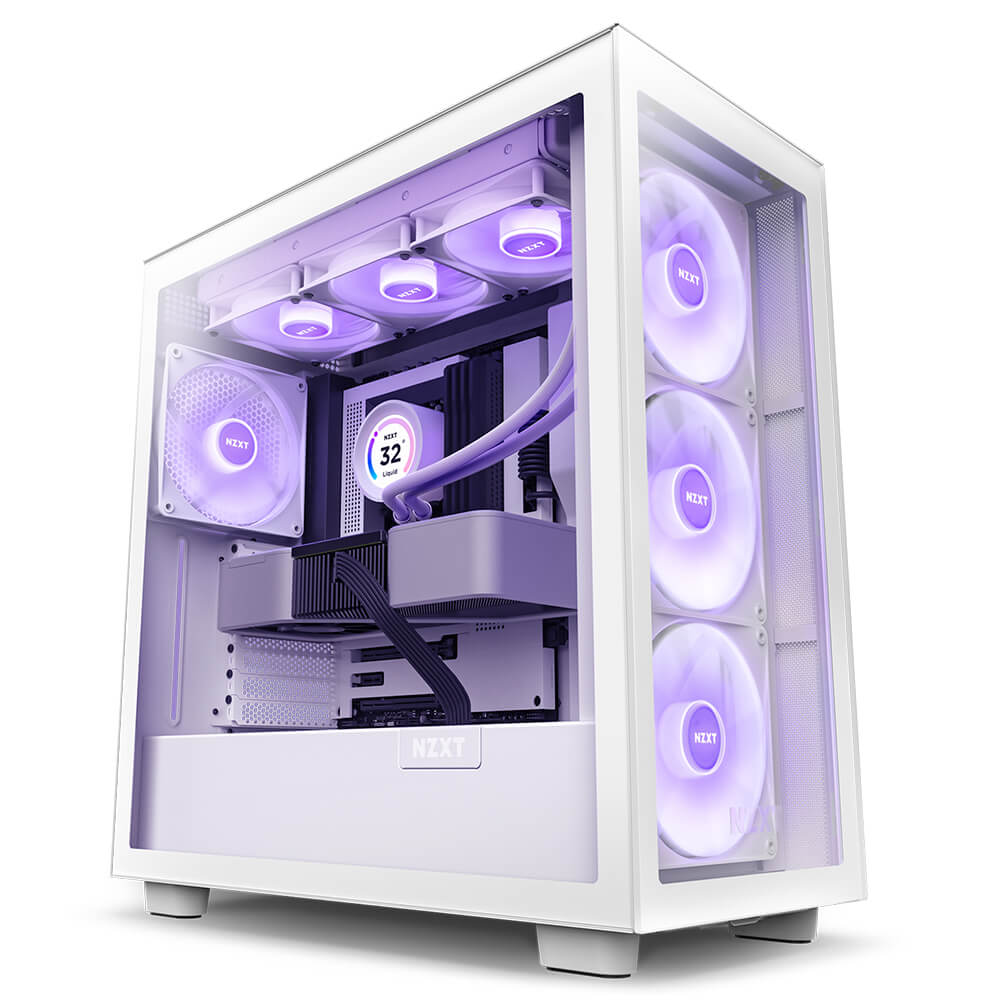 NZXT H7 Elite White H01 NZXT H7 ELITE RGB - Mid Tower Case (ALL WHITE)