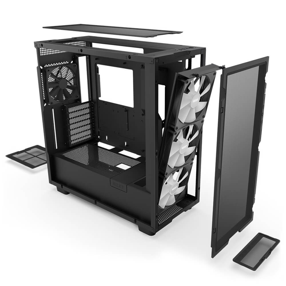 NZXT H7 Flow RGB Matte Black H6 NZXT H7 Flow RGB Matte Black - ATX Mid-Tower with RGB Fans - Ảnh 6