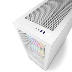 NZXT H7 Flow RGB Matte White H3 NZXT H7 Flow RGB Matte White - ATX Mid-Tower with RGB Fans