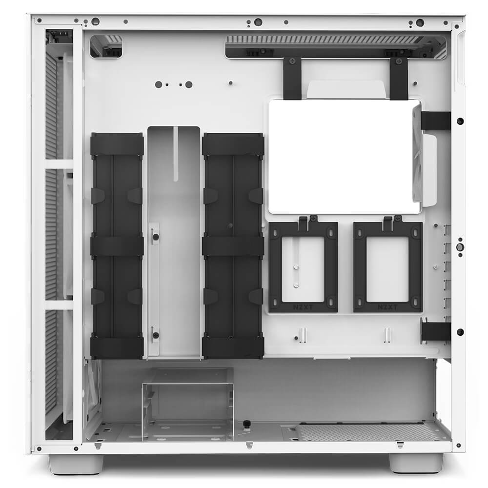 NZXT H7 Flow RGB Matte White H4 NZXT H7 Flow RGB Matte White - ATX Mid-Tower with RGB Fans - Ảnh 4