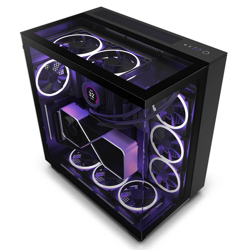 NZXT H9 Elite Matte Black - Premium Dual-Chamber Mid-Tower Airflow Case