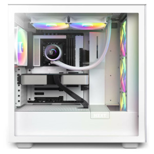 NZXT Kraken 280 RGB Matte White - 280mm AIO Liquid Cooler with LCD Display and RGB Fans