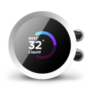 NZXT Kraken 240 RGB Matte White - 240mm AIO Liquid Cooler with LCD Display and RGB Fans
