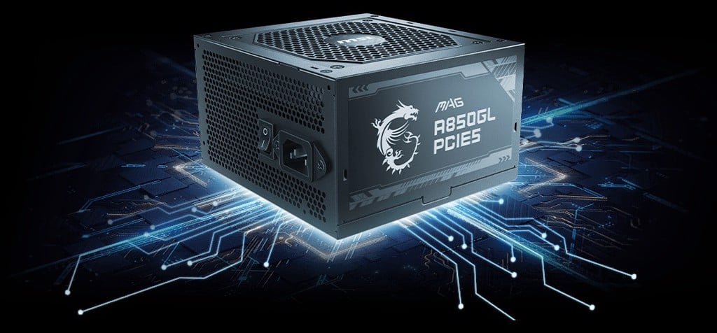 MSI MAG A850GL PCIE5 - 850W 80Plus Gold - Fully Modular - Support PCIe Gen 5.0 Graphics Card