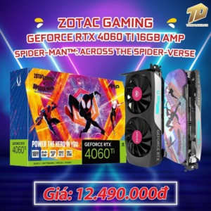 ZOTAC GAMING GeForce RTX 4060 Ti 16GB AMP SPIDER-MAN™: Across the Spider-Verse Bundle - 16GB GDDR6