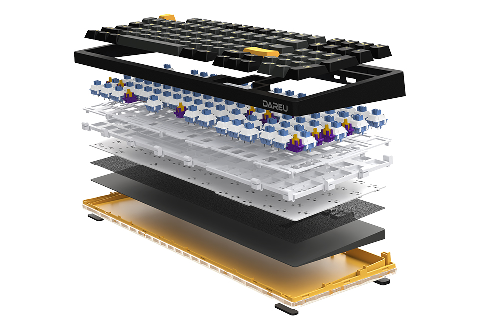 DAREU A98 PRO Tiramisu - Triple Mode | DareU DREAM Switch | RGB Gaming Wireless Keyboard