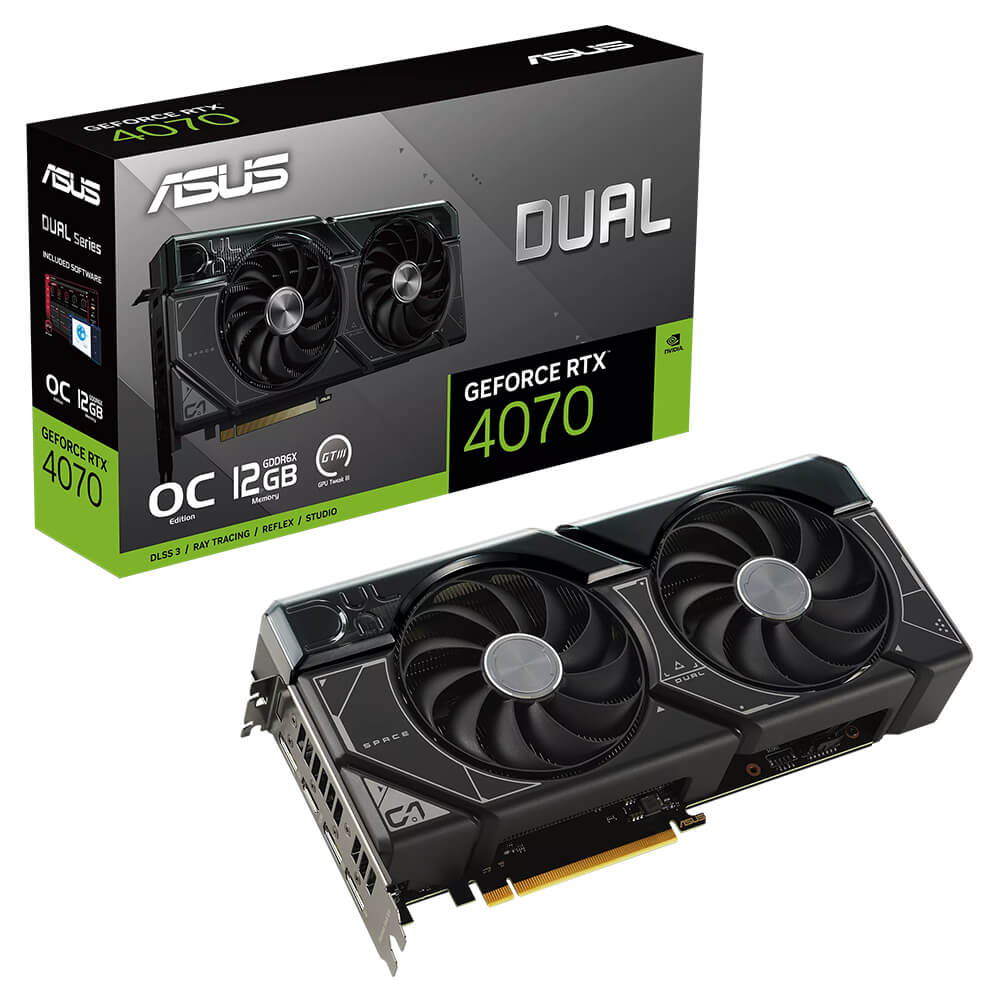 ASUS Dual GeForce RTX 4070 OC Edition 12GB GDDR6X H1 ASUS Dual GeForce RTX™ 4070 OC Edition - 12GB GDDR6X