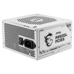 MSI MAG A850GL PCIE5 WHITE ATX 3.1- 850W 80Plus Gold – Fully Modular – Support PCIe Gen 5.1 Graphics Card