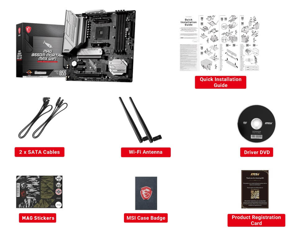 MSI MAG B550M MORTAR MAX WIFI - SOCKET AM4