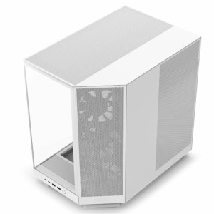 NZXT H6 Flow Matte White - Compact Dual-Chamber Mid-Tower Airflow Case