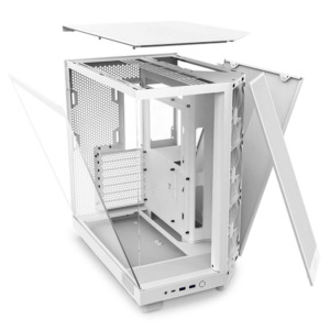 NZXT H6 Flow Matte White - Compact Dual-Chamber Mid-Tower Airflow Case