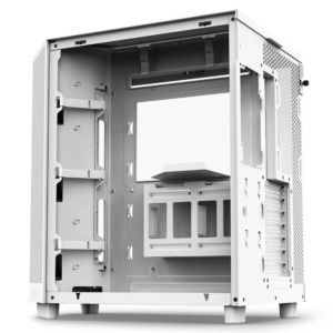 NZXT H6 Flow RGB Matte White - Compact Dual-Chamber Mid-Tower Airflow Case with RGB Fans