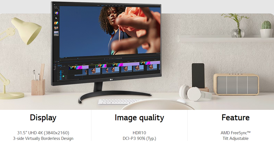 lg 32ur500 b 31 5 inch uhd va 60hz amd freesync chuyen game LG 32UR500-B - 31.5 inch UHD VA | 60Hz | AMD FreeSync | Chuyên Game