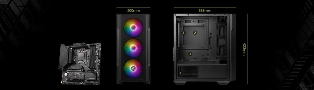 MSI MAG FORGE M100A - Micro ATX Gaming Case