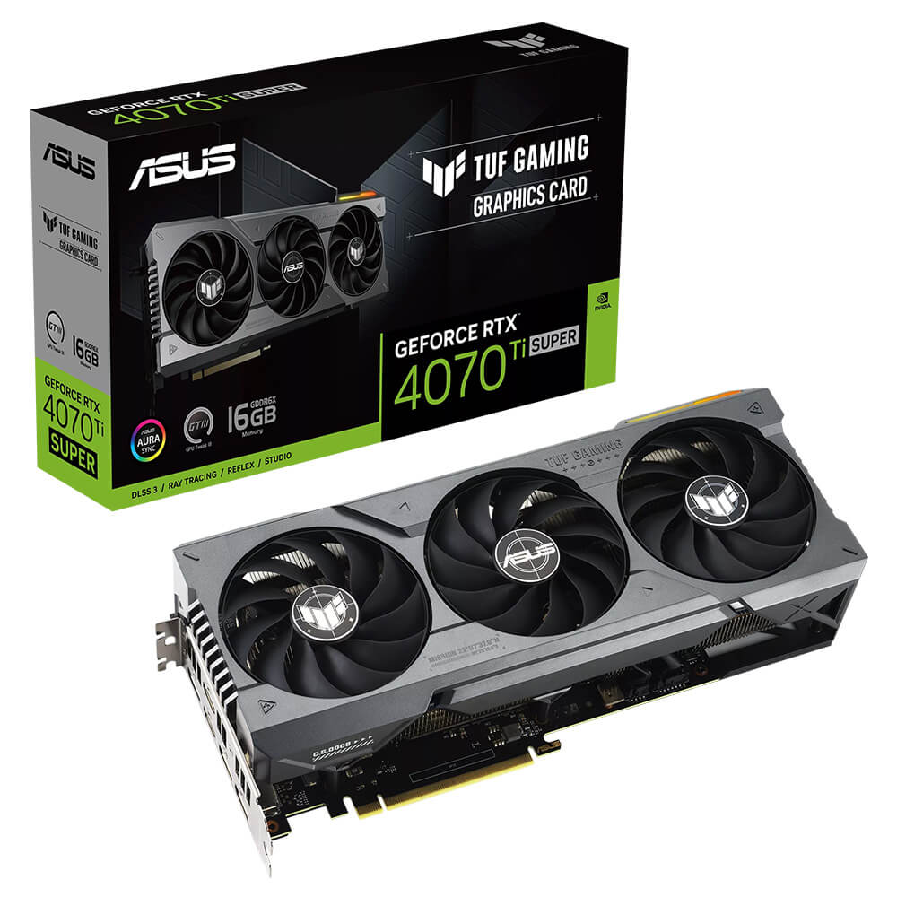 ASUS TUF Gaming GeForce RTX 4070 Ti SUPER 16GB GDDR6X H1 ASUS TUF Gaming GeForce RTX™ 4070 Ti SUPER - 16GB GDDR6X