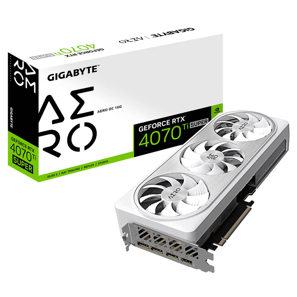Gigabyte GeForce RTX 4070 Ti SUPER AERO OC 12G H1 Gigabyte GeForce RTX™ 4070 Ti SUPER AERO OC 16G - 16GB GDDR6X