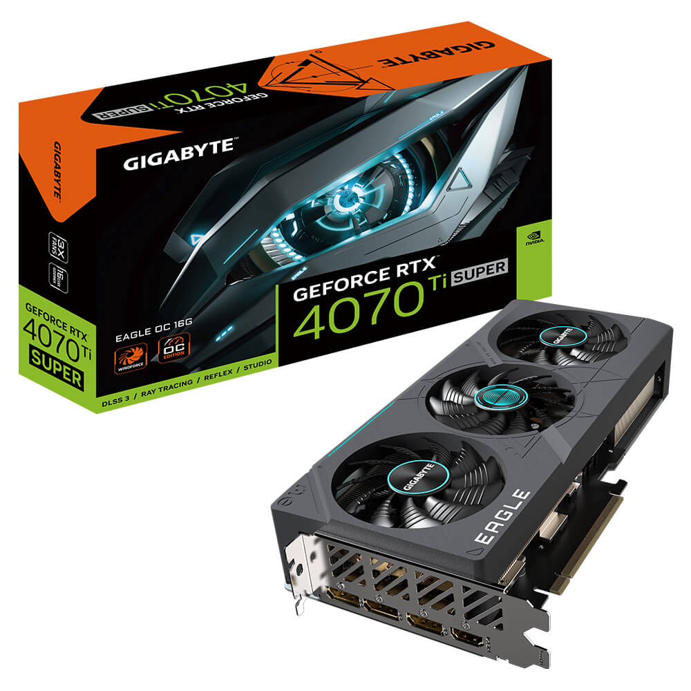 Gigabyte GeForce RTX 4070Ti SUPER EAGLE OC 12G H1 Gigabyte GeForce RTX™ 4070 Ti SUPER EAGLE OC 16G - 16GB GDDR6X