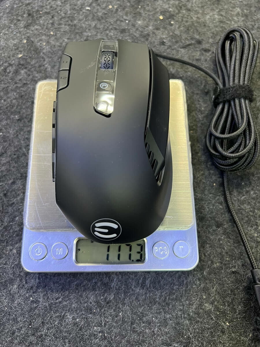 EVGA X15 MMO Gaming Mouse - 8k - Wired - Black - Customizable - 16,000 DPI - 5 Profiles - 20 Buttons - Ergonomic