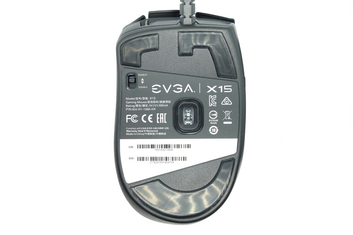 EVGA X15 MMO Gaming Mouse - 8k - Wired - Black - Customizable - 16,000 DPI - 5 Profiles - 20 Buttons - Ergonomic