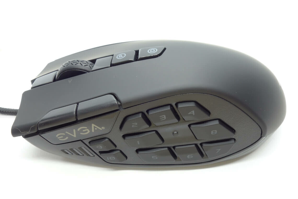 EVGA X15 MMO Gaming Mouse - 8k - Wired - Black - Customizable - 16,000 DPI - 5 Profiles - 20 Buttons - Ergonomic