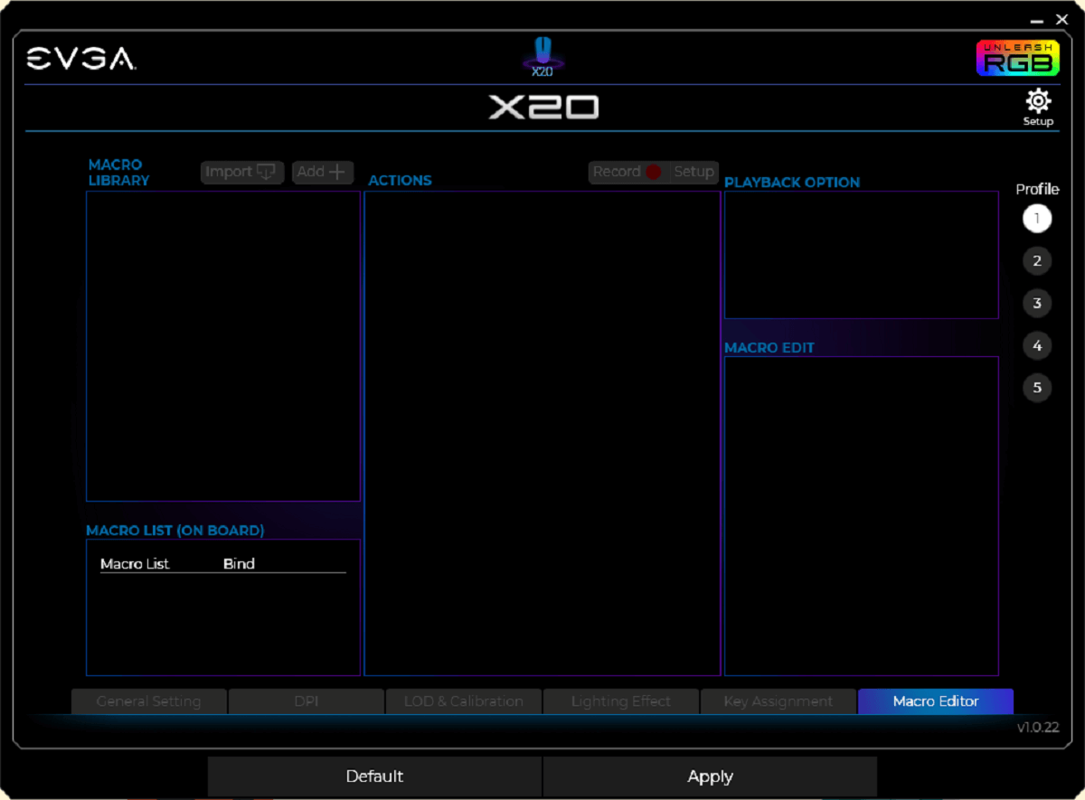 EVGA X20 Gaming Mouse - Wireless - Black - Customizable - 16,000 DPI - 5 Profiles - 10 Buttons - Ergonomic
