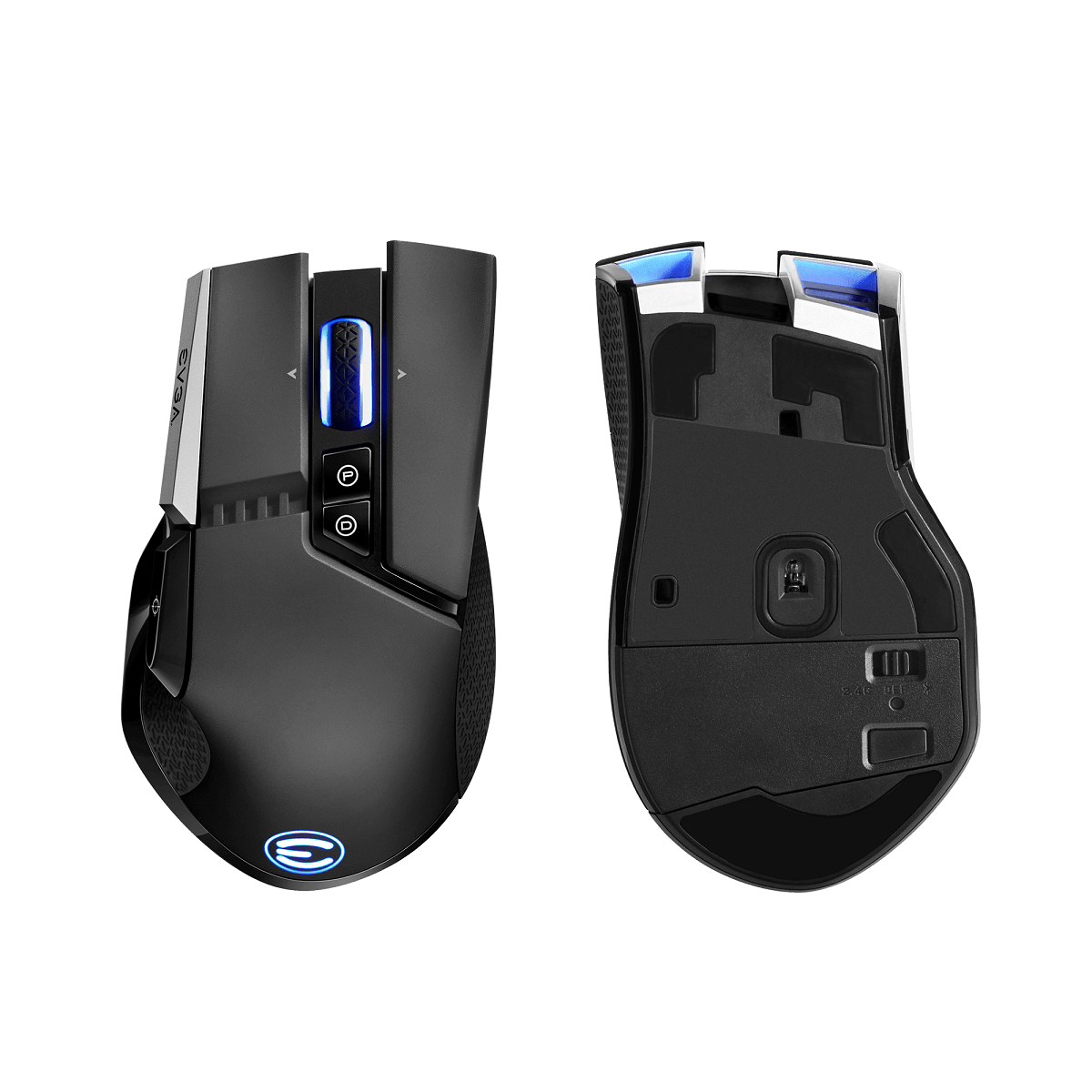 EVGA X20 Gaming Mouse - Wireless - Black - Customizable - 16,000 DPI - 5 Profiles - 10 Buttons - Ergonomic